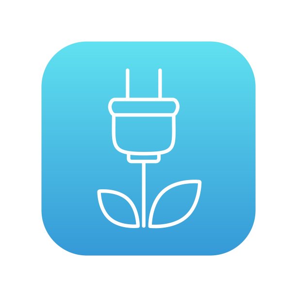 生态绿色能源线图标图片下载