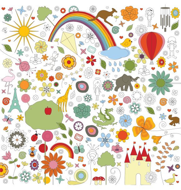 春天的模式图片下载