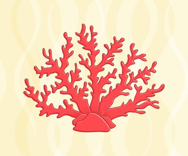 水下海洋和水族馆珊瑚图标图片下载