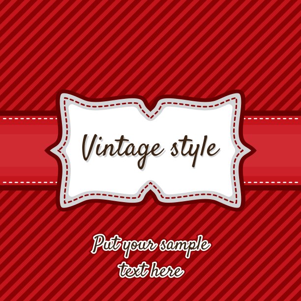 复古贺卡模板设计图片下载