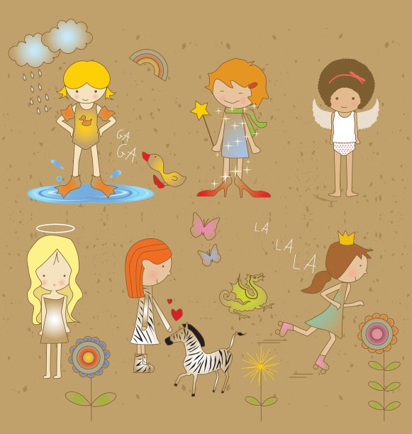 女孩涂鸦图片下载