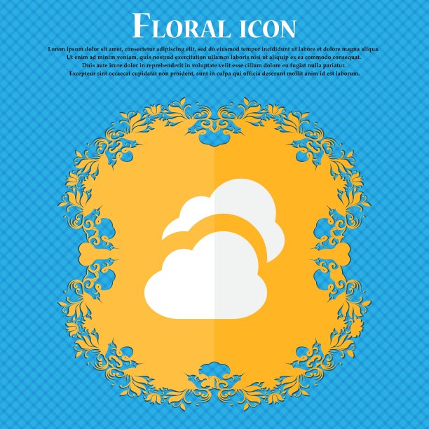 云花平面设计上的蓝色抽象图片下载