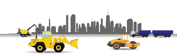 城市中的工程机械图片下载