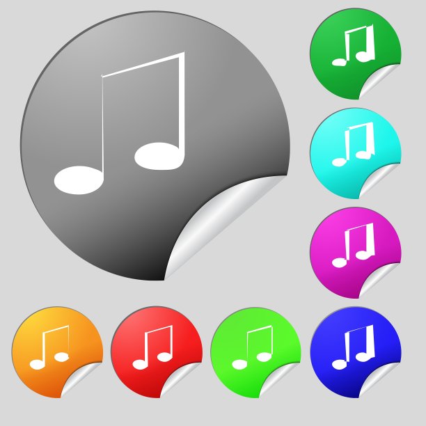 音乐音符符号图标音乐符号一套八图片下载