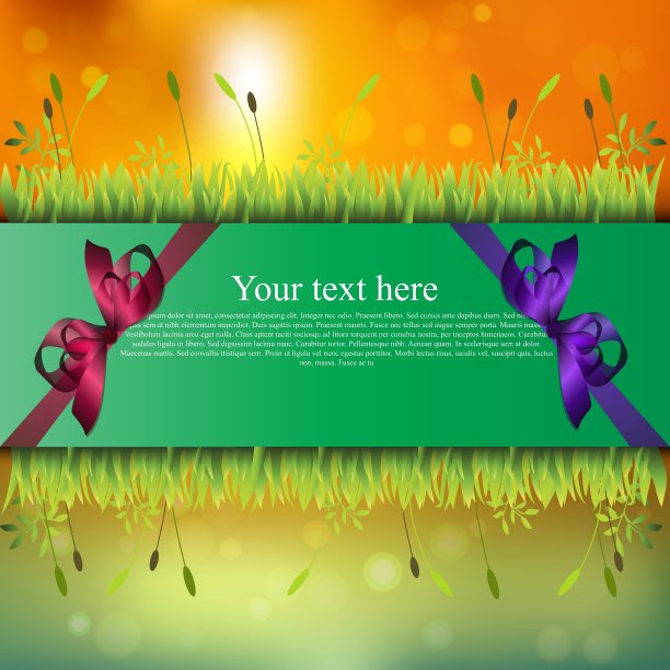 旗帜上有草和花图片下载