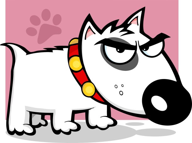 意思白斗牛梗狗图片下载