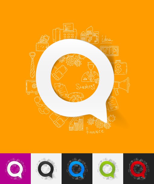 泡泡纸贴纸与手绘元素图片下载