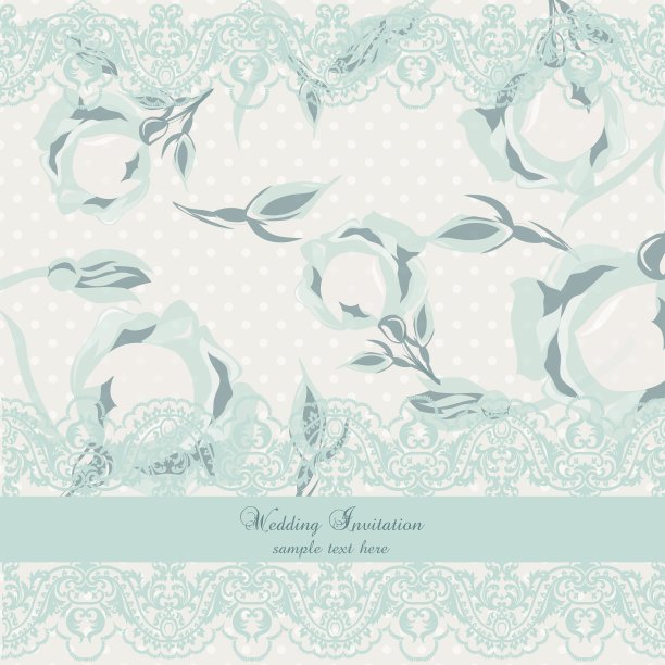 精致的蕾丝和玫瑰复古卡片图片下载