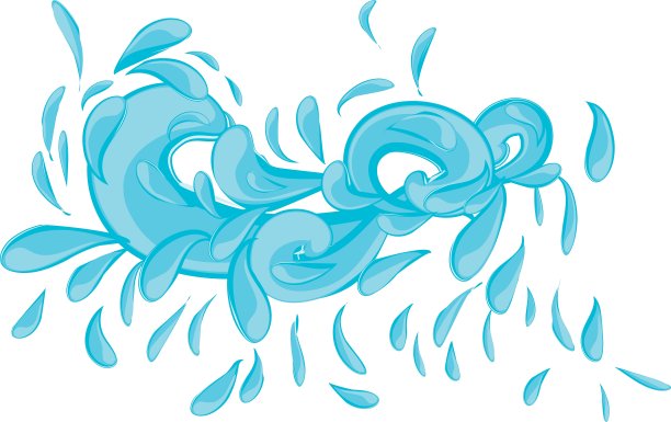 蓝色的水溅图片下载