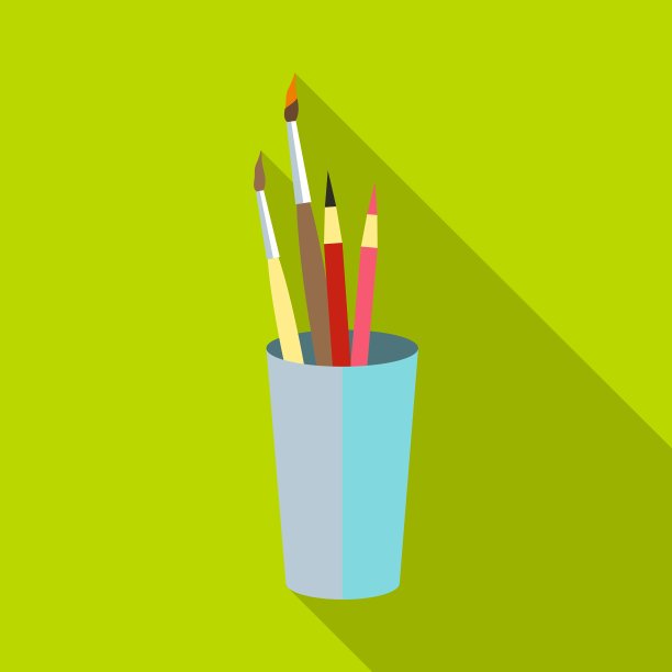 绘图配件图标扁平化风格图片下载