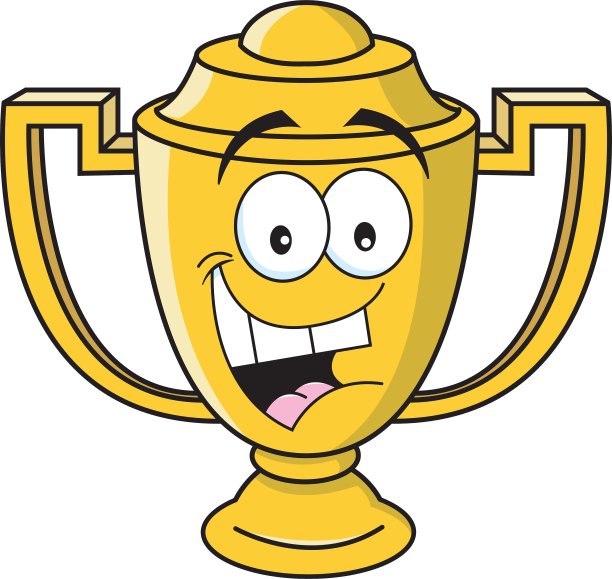 卡通微笑的奖杯图片下载