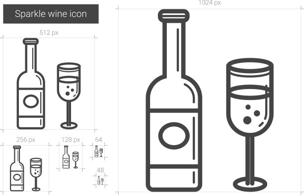 Sparkle葡萄酒系列图标图片下载
