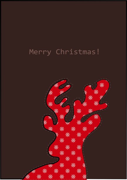 花纹圣诞鹿图片下载