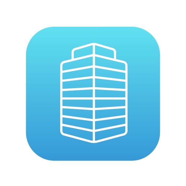 办公大楼线条图标图片下载