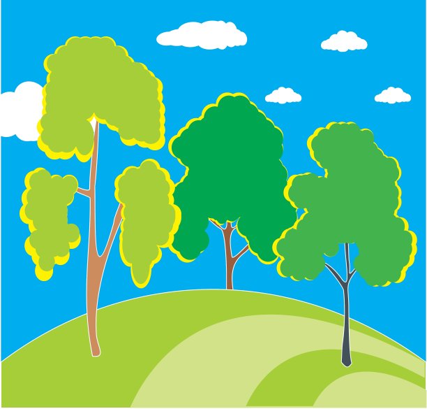 山上的树图片下载