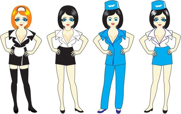 女保洁员秘书服务员图片下载