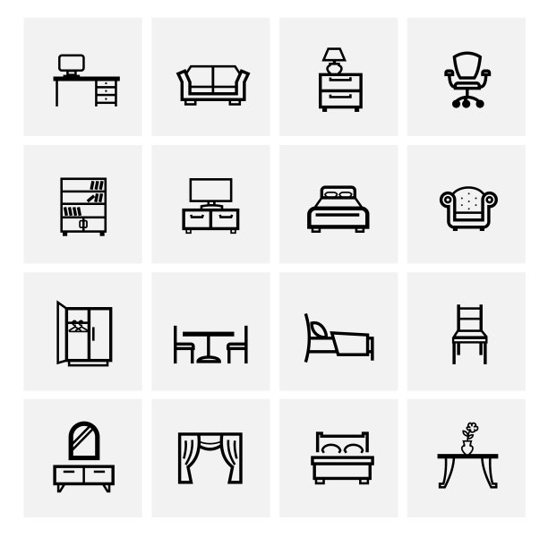 家具的图标图片下载