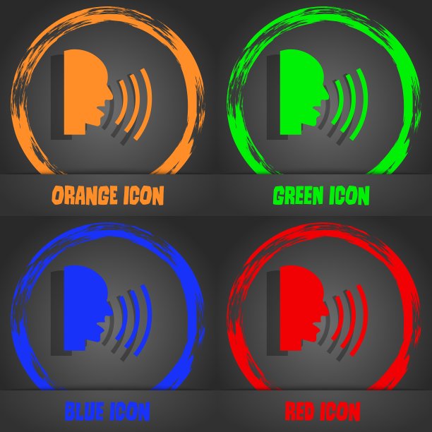 Talking Flat现代网络图标时尚的现代图片下载
