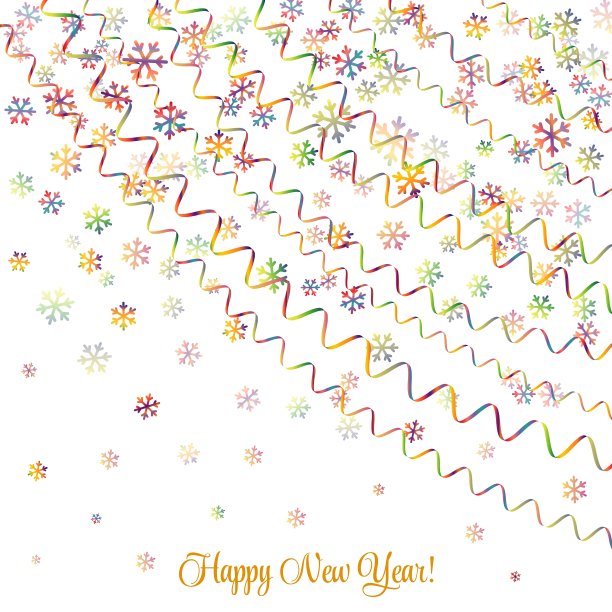 白色背景上五颜六色的五彩纸屑图片下载