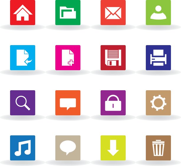 多色网图标图片下载