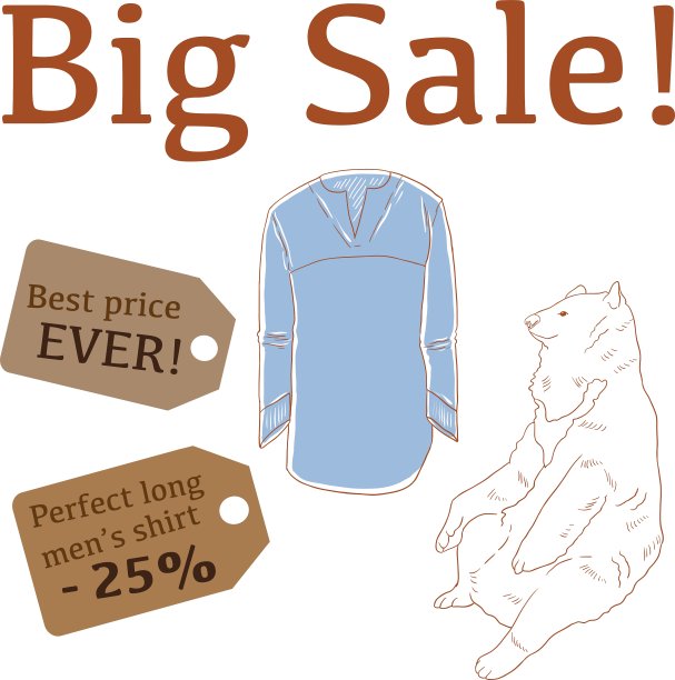 大减价与熊男人长衬衫图片下载