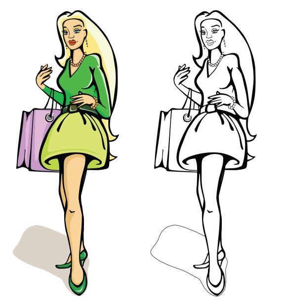 购物的女人拿着包图片下载