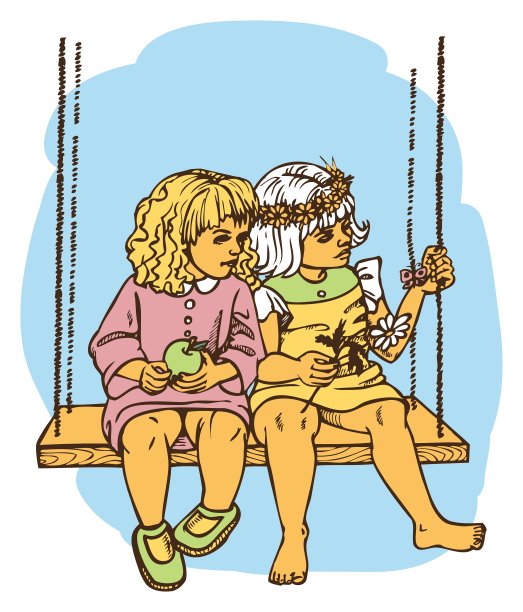 荡秋千的女孩图片下载