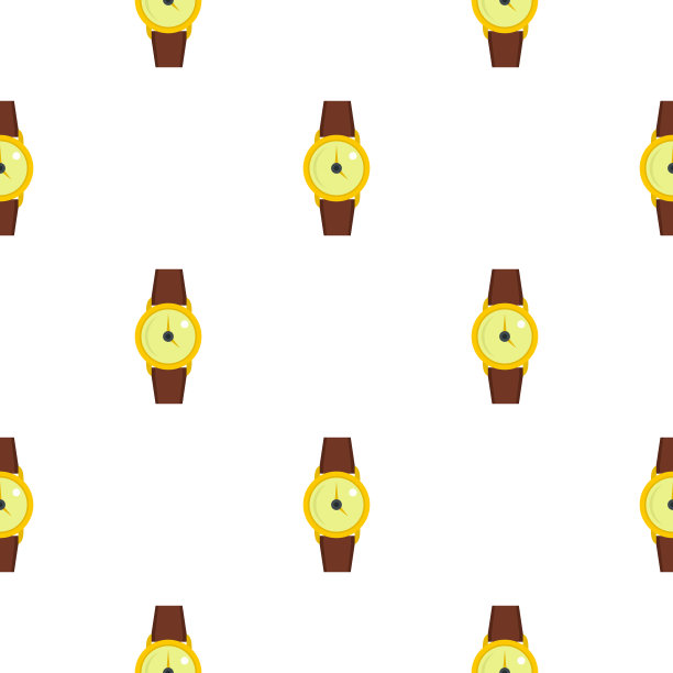 金质腕表图案无缝图片下载