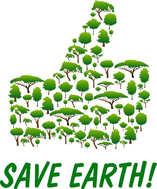 拯救地球拇指向上的形状象征图片下载