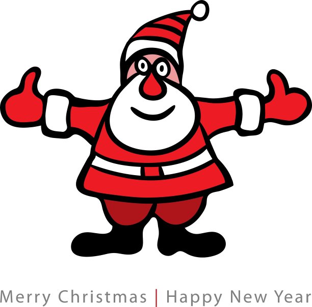 五彩缤纷的圣诞老人图片下载