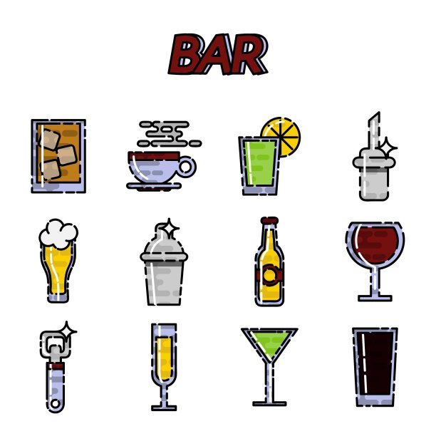 条形图标集图片下载