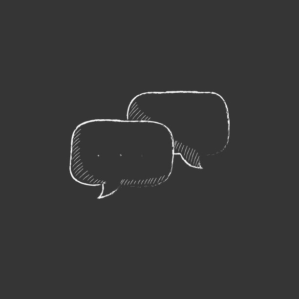 语音方块以粉笔图标绘制图片下载