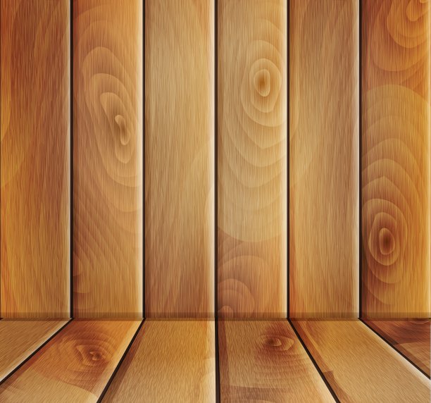 木地板及墙面图片下载