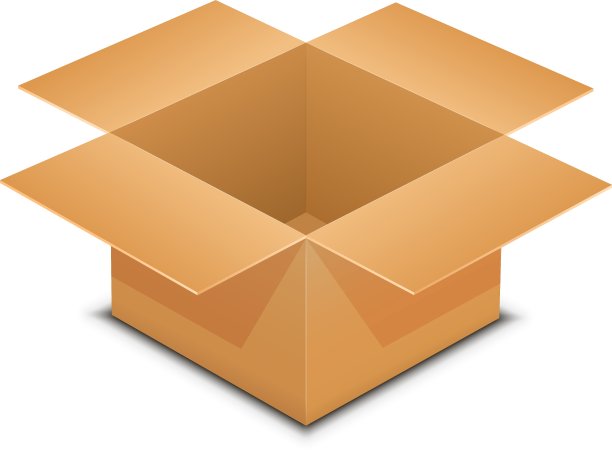 打开白纸板箱图片下载