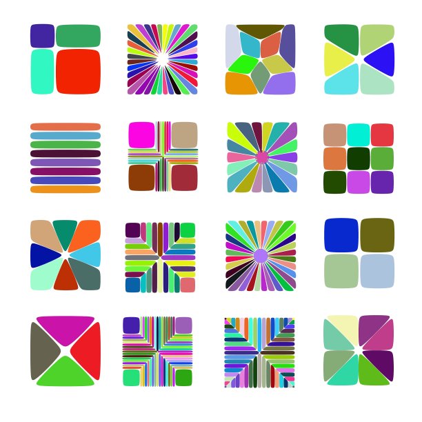 图案构建的色彩元素图片下载