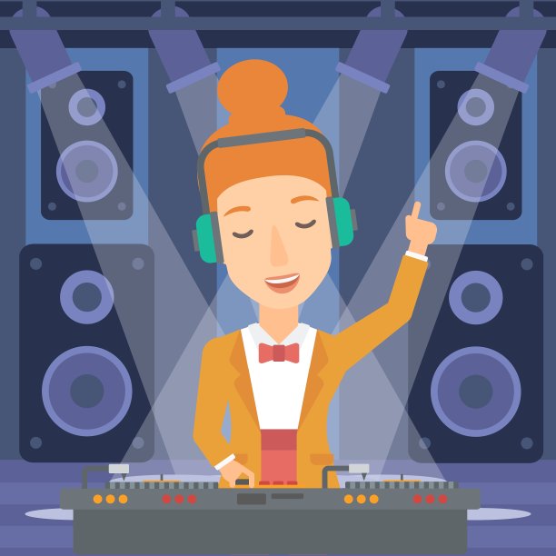 带控制台的微笑DJ图片下载