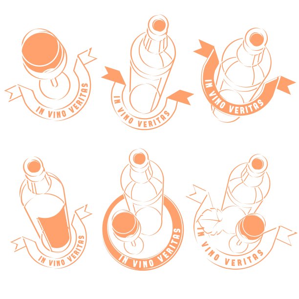 酒瓶酒瓶标签设置图片下载