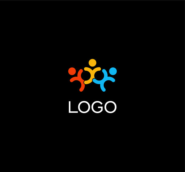 牵手人物剪影Logo图片下载