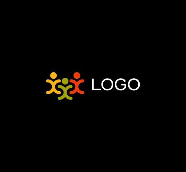 牵手人物剪影Logo图片下载