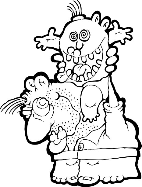 爸爸给了一个骑- BW图片下载