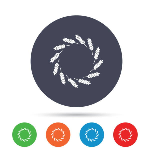 农业标志图标无谷蛋白或无谷蛋白图片下载