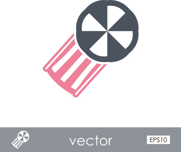 海滩躺椅休息室与伞图标度假图片下载