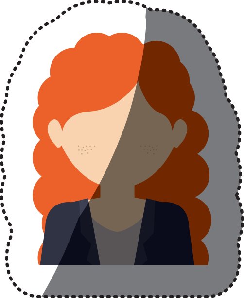 孤立的女性设计图片下载