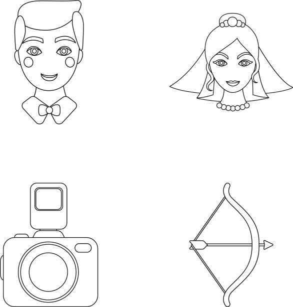 新郎新娘拍摄丘比特箭图片下载