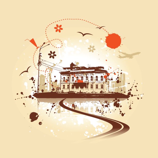 老房子城市艺术图片下载