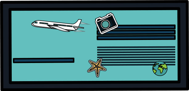 旅行社宣传单图标图片下载