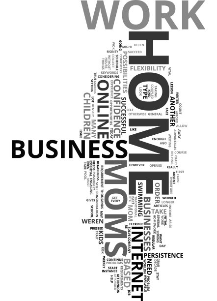 在家工作的妈妈文本字云概念图片下载