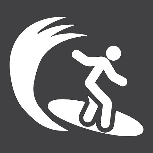 冲浪者固体图标旅游和旅游冲浪图片下载