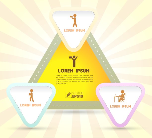 三角与商人的图标图片下载