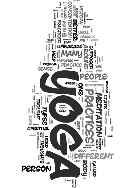瑜伽练习和历史文字云概念图片下载